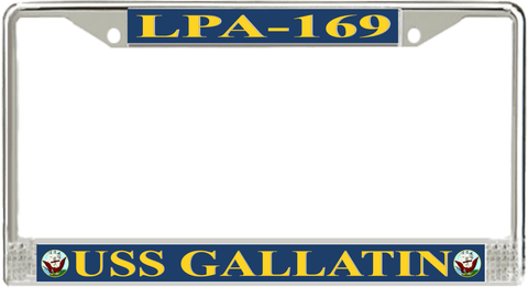 USS Gallatin LPA-169 License Plate frame