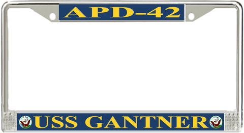 USS Gantner APD-42 License Plate Frame