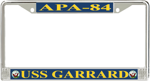 USS Garrard APA-84 License Plate Frame