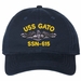 USS Gato SSN-615 with Dolphins Unstructured Dad Cap