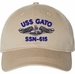 USS Gato SSN-615 with Dolphins Unstructured Dad Cap