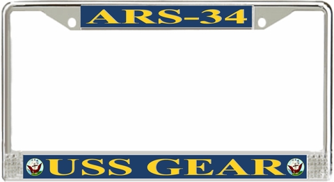 USS Gear ARS-34 License Plate Frame