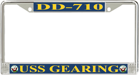 USS Gearing DD-710 License Plate Frame