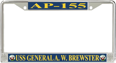 USS General A. W. Brewster AP-155 License Plate Frame