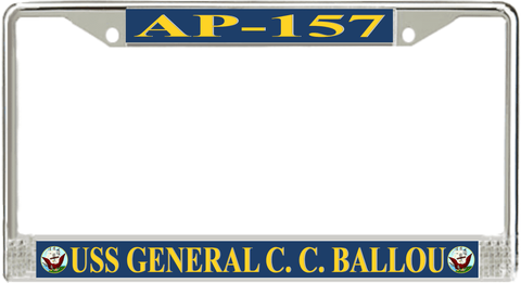 USS General C. C. Ballou AP-157 License Plate Frame