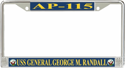 USS General George M. Randall AP-115 License Plate Frame