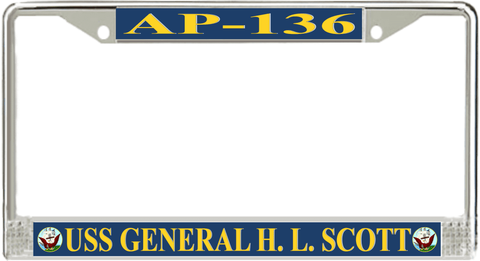 USS General H. L. Scott AP-136 License Plate Frame
