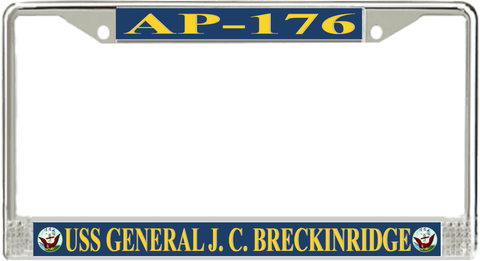 USS General J. C. Breckinridge AP-176 License Plate Frame