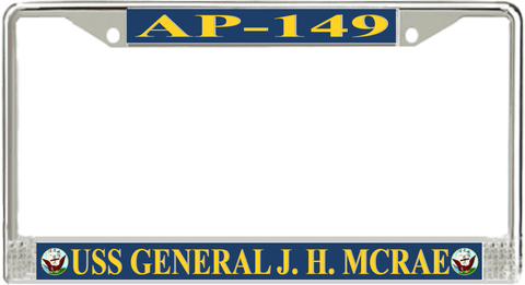 USS General J. H. McRae AP-149 License Plate Frame