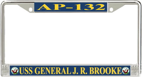 USS General J. R. Brooke AP-132 License Plate Frame