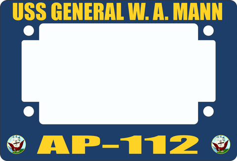 USS General W. A. Mann AP-112 Motorcycle Frame
