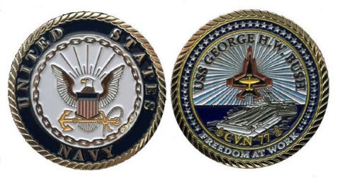 USS George Bush Challenge Coin Enlisted