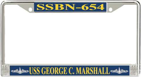 USS George C. Marshall SSBN-654 License Plate Frame