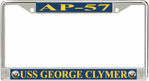 USS George Clymer AP-57 License Plate Frame