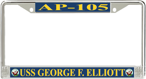 USS George F. Elliott AP-105 License Plate Frame