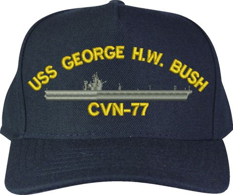 USS George H.W. Bush CVN-77 U.S. Made Cap