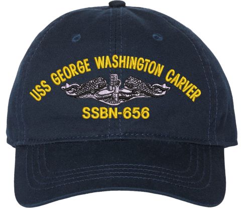 USS George Washington Carver SSBN-656 with Dolphins Unstructured Dad Cap