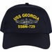 USS Georgia SSBN-729 with Dolphins Custom Embroidered Cap