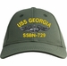 USS Georgia SSBN-729 with Dolphins Custom Embroidered Cap