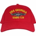 USS Georgia SSBN-729 with Dolphins Custom Embroidered Cap