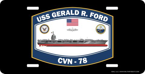 USS GERALD R. FORD LICENSE PLATE