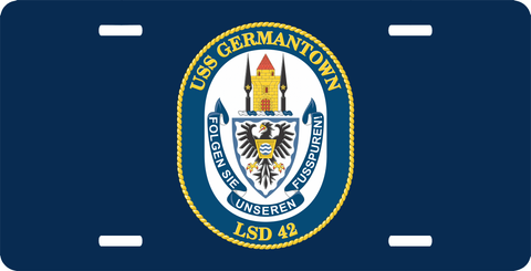 USS Germantown LSD-42 License Plate