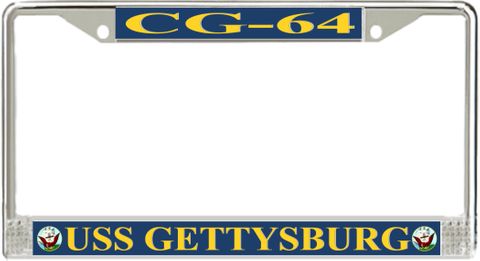 USS Gettysburg CG-64 License Plate Frame