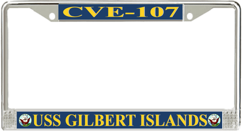 USS Gilbert Islands CVE-107 License Plate Frame