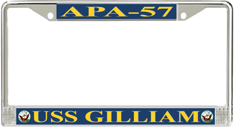 USS Gilliam APA-57 License Plate Frame