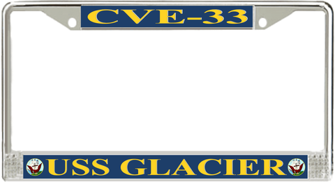 USS Glacier CVE-33 License Plate Frame