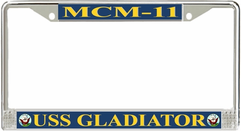 USS Gladiator MCM-11 License Plate Frame