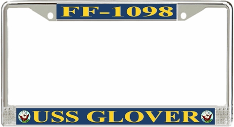 USS Glover FF-1098 License Plate Frame
