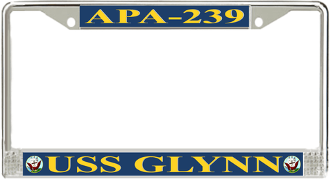 USS Glynn APA-239 License Plate Frame