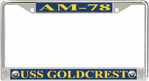 USS Goldcrest AM-78 License Plate Frame