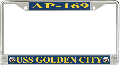 USS Golden City AP-169 License Plate Frame