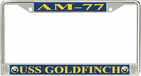 USS Goldfinch AM-77 License Plate Frame