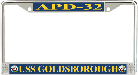 USS Goldsborough APD-32 License Plate Frame
