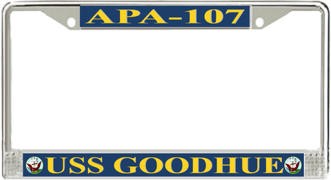 USS Goodhue APA-107 License Plate Frame
