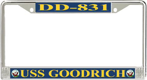 USS Goodrich DD-831 License Plate Frame