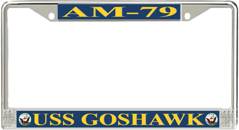 USS Goshawk AM-79 License Plate Frame