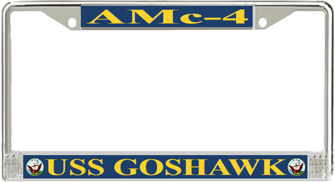 USS Goshawk AMc-4 License Plate Frame