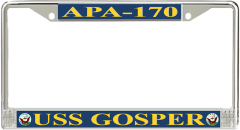 USS Gosper APA-170 License Plate Frame