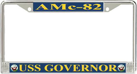 USS Governor AMc-82 License Plate Frame