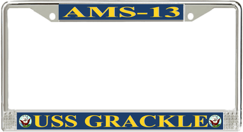USS Grackle AMS-13 License Plate Frame