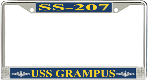 USS Grampus SS-207 License Plate Frame