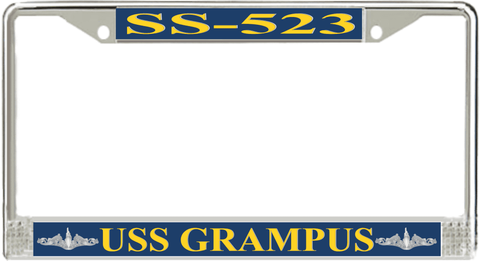 USS Grampus SS-523 License Plate Frame