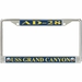 USS Grand Canyon AD-28 License Plate Frame