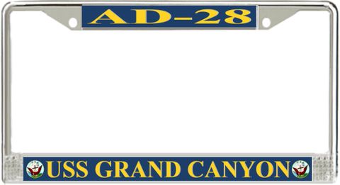 USS Grand Canyon AD-28 License Plate Frame