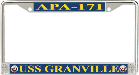 USS Granville APA-171 License Plate Frame
