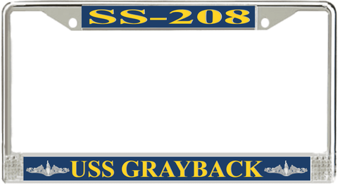 USS Grayback SS-208 License Plate Frame